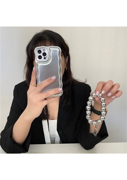 Apple iPhone14 Pro Max Case Için Tpu Air Ramps Anti Drop Anti Drop Telefon Kapağı Bilek Zinciri Silver (Yurt Dışından) fiyatları