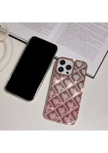Apple iPhone14 Pro Max Elektrapan Rhombus Kalp Telefon Kılıfı Tpu Cep Telefonu Kapak-Sold (Yurt Dışından) fiyatları