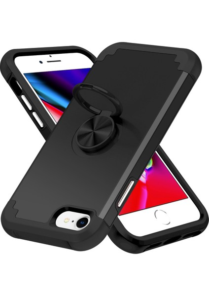 Apple iPhone7/8/ Kickstand Pc+Tpu Telefon Koruyucu Case-Black ile Arka Kapak Için (Yurt Dışından) modelleri