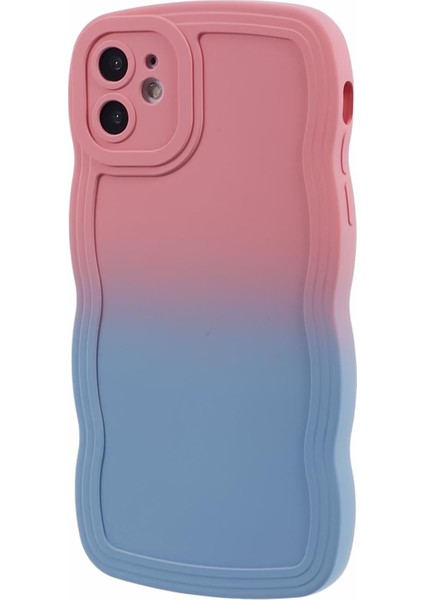 Apple iPhone11 Için Jtw Serisi Ka Ka Tpu Gradyan Telefon Kapağı-Pembe+Sky Mavisi (Yurt Dışından)