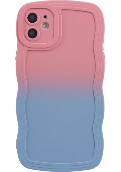 Apple iPhone11 Için Jtw Serisi Ka Ka Tpu Gradyan Telefon Kapağı-Pembe+Sky Mavisi (Yurt Dışından)