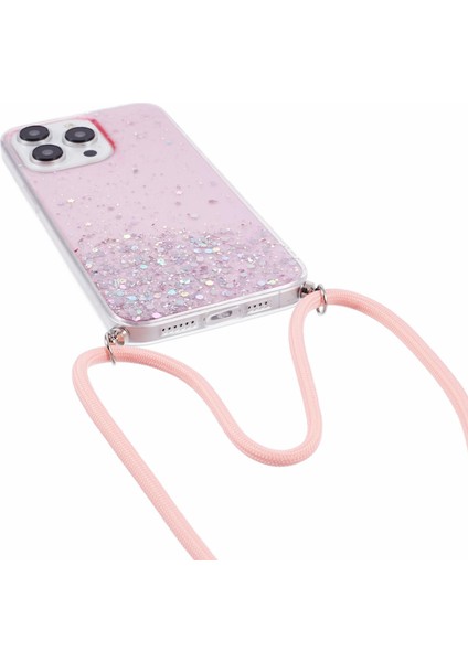 Apple iPhone13 Pro Tpu Tpu Telefon Kabuğu Kılıfı Kirkar-Pink ile Sparkle Epoxy Telefon Kapağı (Yurt Dışından)