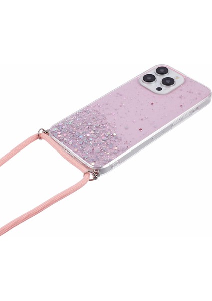 Apple iPhone13 Pro Tpu Tpu Telefon Kabuğu Kılıfı Kirkar-Pink ile Sparkle Epoxy Telefon Kapağı (Yurt Dışından)