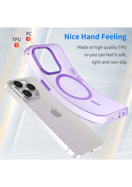 Apple iPhone14 Pro Ravaboment Mat Telefon Kılıfı Için Tpu+Pc Çizgiye Karşı Çizelge Karşıtı Kapak-Dark Mor (Yurt Dışından)