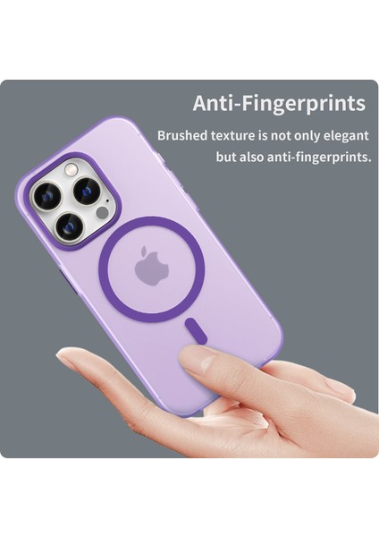 Apple iPhone14 Pro Ravaboment Mat Telefon Kılıfı Için Tpu+Pc Çizgiye Karşı Çizelge Karşıtı Kapak-Dark Mor (Yurt Dışından)