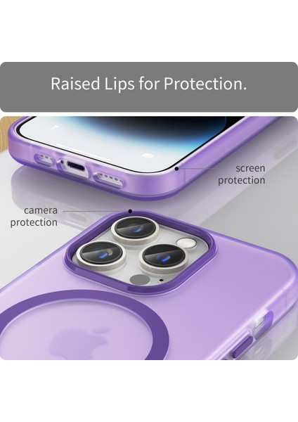 Apple iPhone14 Pro Ravaboment Mat Telefon Kılıfı Için Tpu+Pc Çizgiye Karşı Çizelge Karşıtı Kapak-Dark Mor (Yurt Dışından)