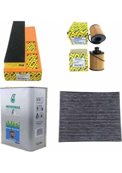 Fiat Grande Punto 1.3 Jtd Multijet 16V Filtre Bakım Set 2005-2010 Krbn 3+1-OTODEPOSUSET6060E