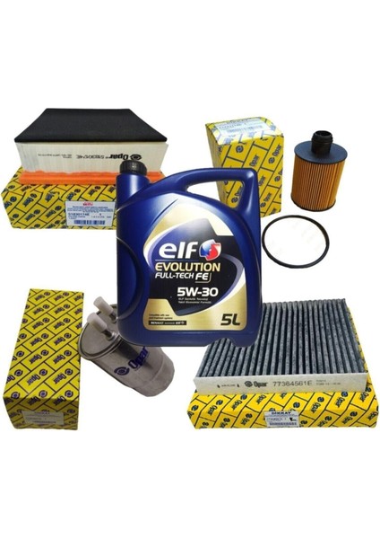 Fiat Linea 1.6 Jtdm Filtre Bakım Seti 2008-2019 Model 103 Bg Karbon 4+1-OTODEPOSUSET3737H