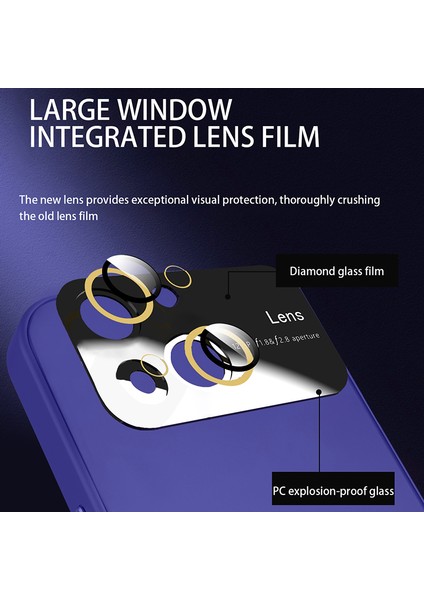 Apple iPhone 14 Plus Case Shockproof Pc+Tpu Telefon Kapağı Cam Lens Film-Black (Yurt Dışından) fiyatları