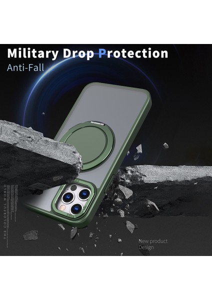 Apple iPhone 11 Pro Phone Case Ring Kickstand Cover Için Magsafe-Green ile Uyumlu (Yurt Dışından)