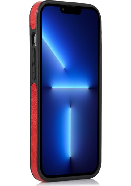Apple iPhone 13 Pro Max Için 6.7 Inç Kasa Pu Deri Deriye Damlı Damla Dayanıklı Telefon Geri Kapak Kırmızısı (Yurt Dışından) fiyatları