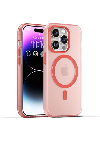 Apple iPhone 14 Pro Havori Mat Telefon Kılıfı Tpu+Pc Kıç Karşıtı Kapak Kırmızısı (Yurt Dışından)