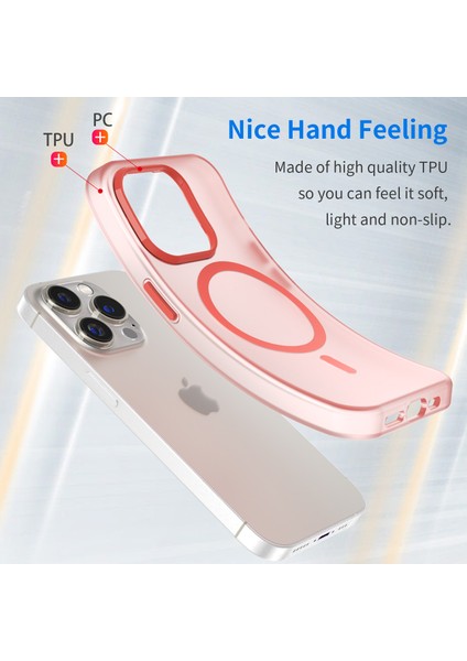 Apple iPhone 14 Pro Havori Mat Telefon Kılıfı Tpu+Pc Kıç Karşıtı Kapak Kırmızısı (Yurt Dışından)