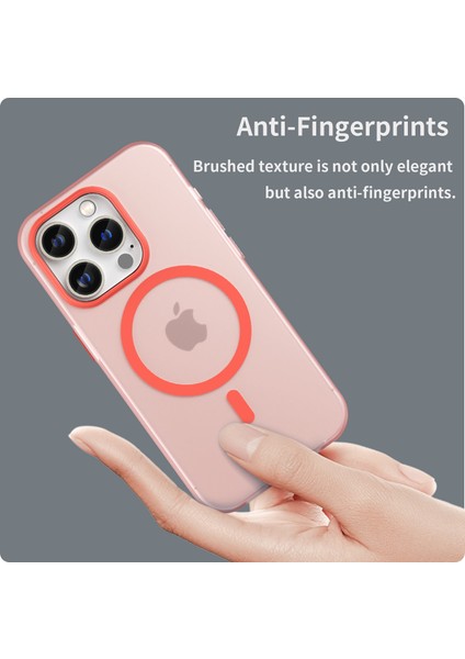Apple iPhone 14 Pro Havori Mat Telefon Kılıfı Tpu+Pc Kıç Karşıtı Kapak Kırmızısı (Yurt Dışından)