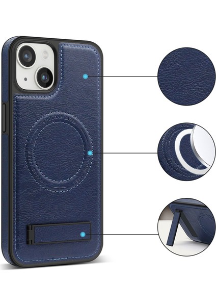 Apple iPhone 14 Plus Kılıfı Için Magsafe Slim Fit Pu Deri Kaplamalı Tpu+Pc Shell-Black ile Uyumlu (Yurt Dışından) fiyatları