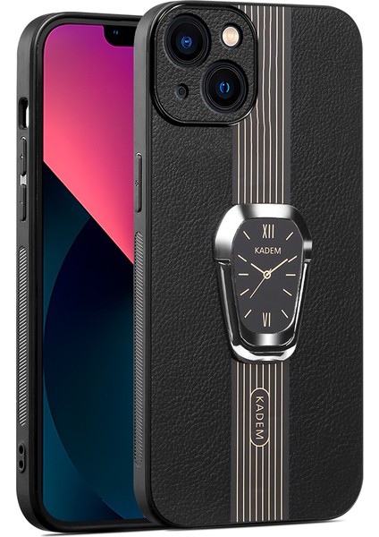 Apple iPhone 13 Mini Case Sıvı Pu Deri+Tpu+Akrilik Anti-Drop Telefon Kapak Black (Yurt Dışından)