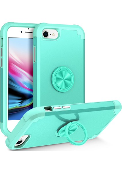 Apple iPhone 7/8/ Kickstand Pc+Tpu Telefon Koruyucu Case-Nint Green ile Arka Kapak Için (Yurt Dışından)