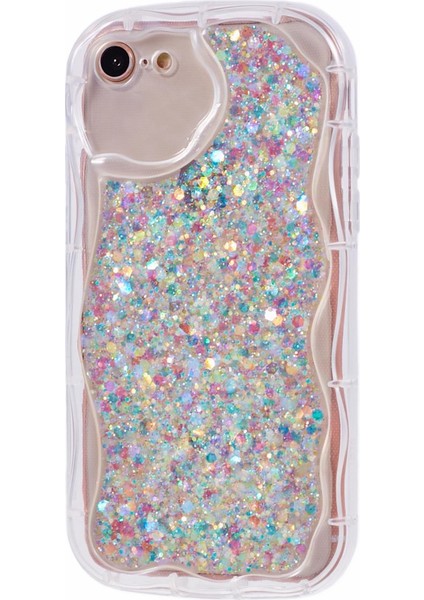 Apple iPhone 7/8 Için Jtw Serisi (Case Glitter Sequins Telefon Geri Kapak-Beyaz (Yurt Dışından)