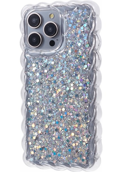 Apple iPhone 13 Pro Case Bükümlü Kenarlar Için Jtw Serisi Tpu Şok Geçirmez Epoksi Telefon Kapak Silver (Yurt Dışından)