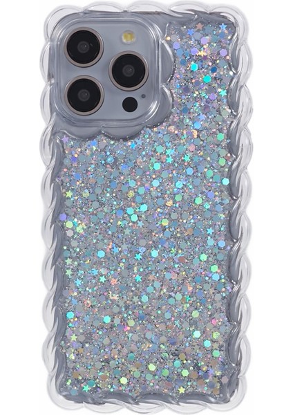 Apple iPhone 13 Pro Case Bükümlü Kenarlar Için Jtw Serisi Tpu Şok Geçirmez Epoksi Telefon Kapak Silver (Yurt Dışından)