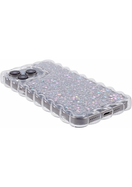 Apple iPhone 13 Pro Case Bükümlü Kenarlar Için Jtw Serisi Tpu Şok Geçirmez Epoksi Telefon Kapak Silver (Yurt Dışından)