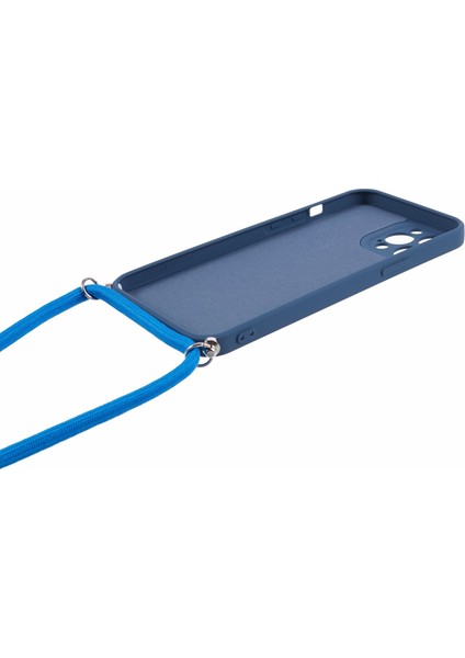 Apple iPhone 12 Pro Case Fiber Astar Için Long Lanyard-Sapphire ile Yumuşak Tpu Telefon Kapağı (Yurt Dışından)