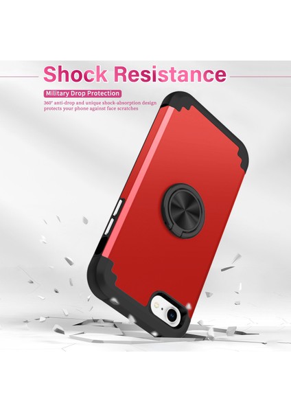 Apple iPhone 7/8/ Se Için (2020)/ Kickstand Pc+Tpu Telefon Koruyucu ile Arka Kapak Case-Red (Yurt Dışından) fırsatları