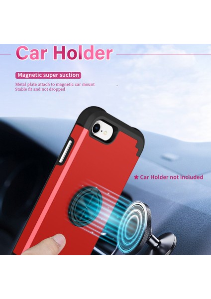 Apple iPhone 7/8/ Se Için (2020)/ Kickstand Pc+Tpu Telefon Koruyucu ile Arka Kapak Case-Red (Yurt Dışından) indirimleri