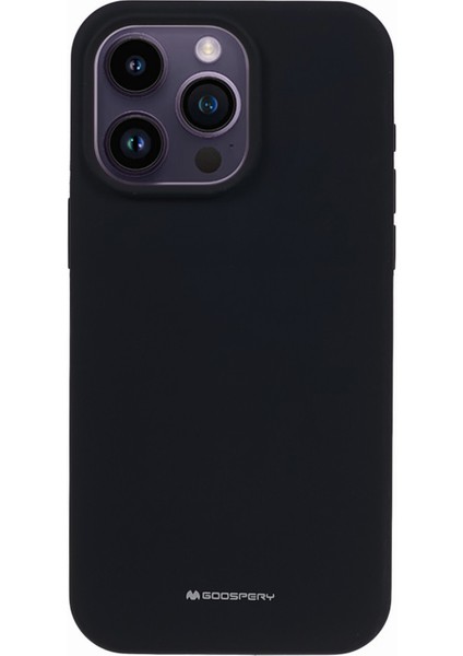 Apple iPhone 15 Pro Telefon Kılıfı Yumuşak Dokunmatik Sıvı Silikon Arka Kapak Black (Yurt Dışından)