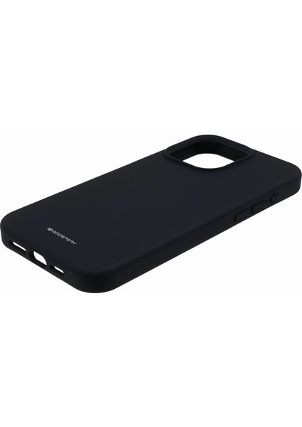 Apple iPhone 15 Pro Telefon Kılıfı Yumuşak Dokunmatik Sıvı Silikon Arka Kapak Black (Yurt Dışından)