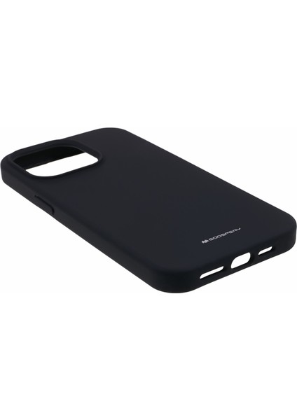 Apple iPhone 15 Pro Telefon Kılıfı Yumuşak Dokunmatik Sıvı Silikon Arka Kapak Black (Yurt Dışından)