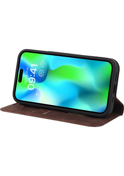 Apple iPhone 14 Pro Max Case Pu Deri Rfıd Blowantıon Mantıcety Auto Amasik Kapak Kullanım (Yurt Dışından)