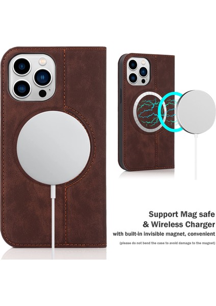 Apple iPhone 14 Pro Max Case Pu Deri Rfıd Blowantıon Mantıcety Auto Amasik Kapak Kullanım (Yurt Dışından)