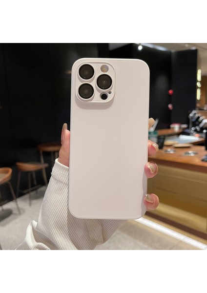 Apple iPhone 13 Pro Vasası Için Ag Doğru Renk Tpu+Temperli Cam Kapak Bej (Yurt Dışından)