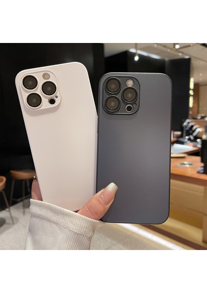 Apple iPhone 13 Pro Vasası Için Ag Doğru Renk Tpu+Temperli Cam Kapak Bej (Yurt Dışından)