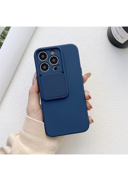 Apple iPhone 13 Pro Max Telefon Kılıfı Dikey Slayt Kamera Lens Koruması Için Tmt Serisi Tpu Kapak Sapfire (Yurt Dışından)