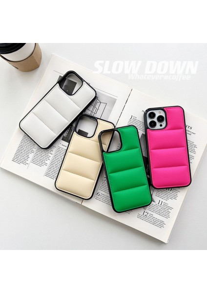 Apple iPhone 14 Pro Shockproof Case Pu+Tpu+Pc Aşağı Ceket Geri Telefon Kapak-Morası (Yurt Dışından)