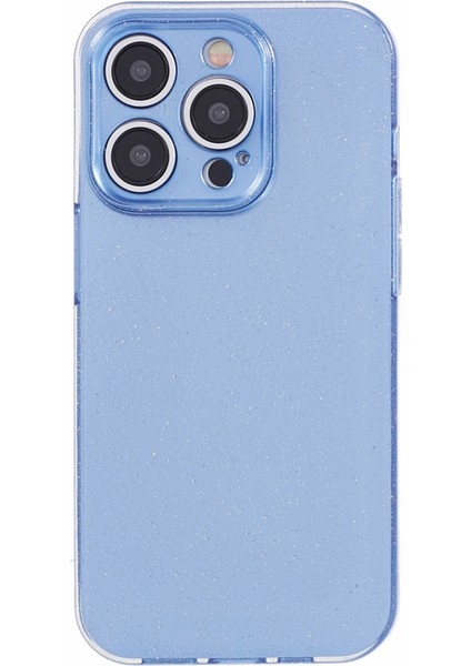 Apple iPhone 14 Pro Vaka Şık Glitter Powder Esnek Tpu Anti-Drop Telefon Kapak Mavisi (Yurt Dışından)