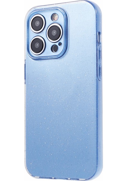 Apple iPhone 14 Pro Vaka Şık Glitter Powder Esnek Tpu Anti-Drop Telefon Kapak Mavisi (Yurt Dışından)