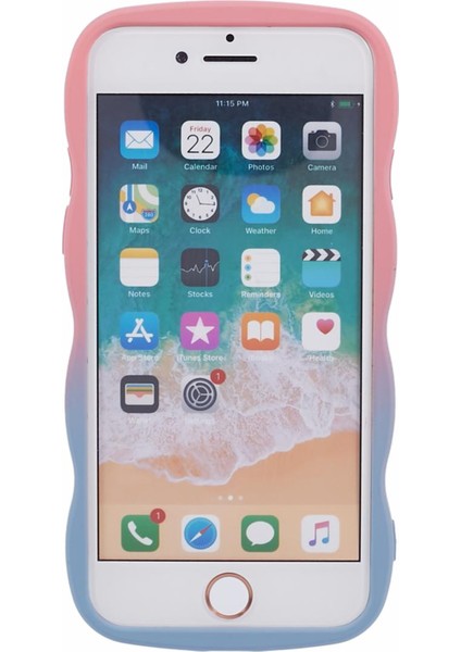 Apple iPhone 7/8 Için Jtw Serisi (Tpu Kılıf Dalgalı Kenar Çift Renkli Telefon Geri Kapak Pinki+Sky Mavisi (Yurt Dışından) fiyatları