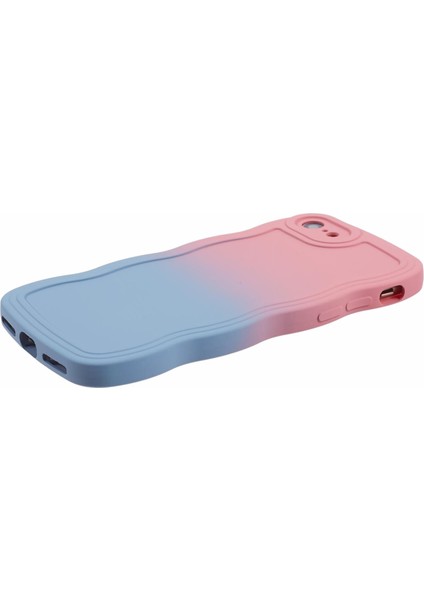 Apple iPhone 7/8 Için Jtw Serisi (Tpu Kılıf Dalgalı Kenar Çift Renkli Telefon Geri Kapak Pinki+Sky Mavisi (Yurt Dışından) fırsatları