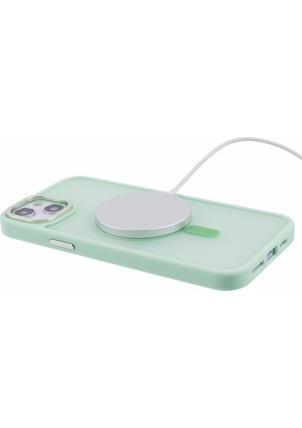 Apple iPhone 13 Case Pc+Tpu Yarı Yoldaş Mat Manyetik Telefon Kapağı Matcha Green (Yurt Dışından)