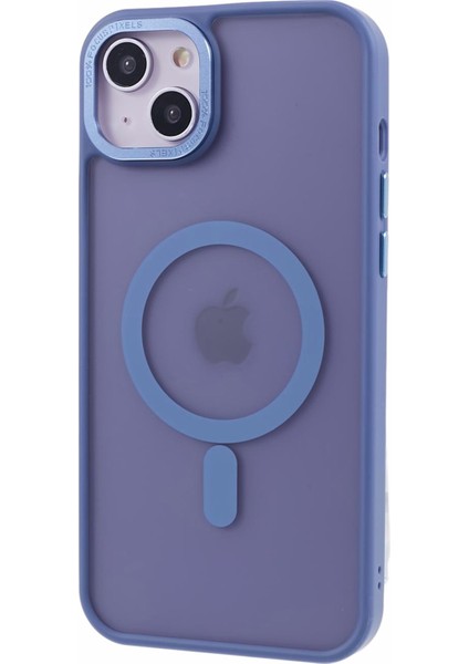 Apple iPhone 13 Case Pc+Tpu Yarı Yoldalı Mat Manyetik Telefon Kapak Blue Için (Yurt Dışından)