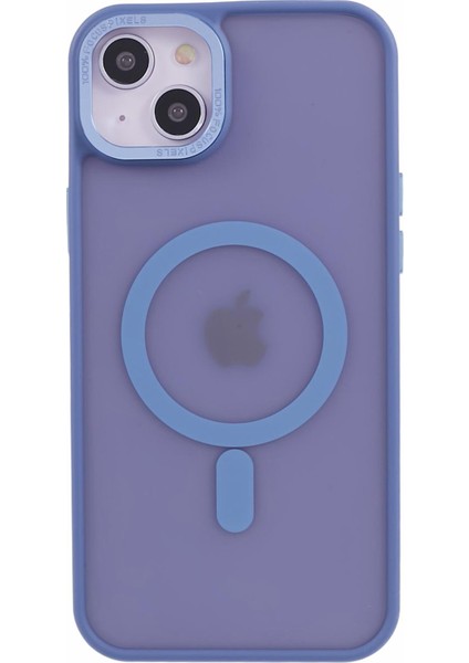 Apple iPhone 13 Case Pc+Tpu Yarı Yoldalı Mat Manyetik Telefon Kapak Blue Için (Yurt Dışından)