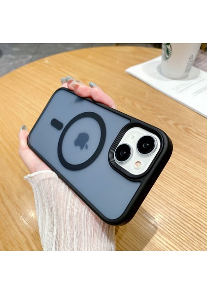 Apple iPhone 14 Plus Case Tpu+Pc Mat Arka Kapak Magsafe-Black ile Uyumlu (Yurt Dışından)