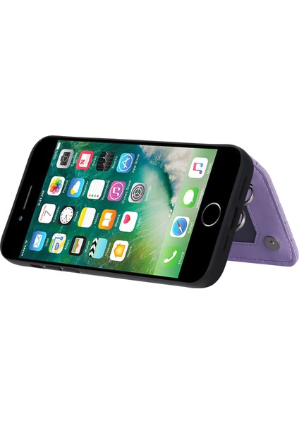 Apple iPhone Telefon Kapağı (2020)/SE (2022) Pu Deri+Tpu Rfıd Engelleme Boşaltma Kickstand Shell Bilek Kayış-Mor ile (Yurt Dışından) fırsatları