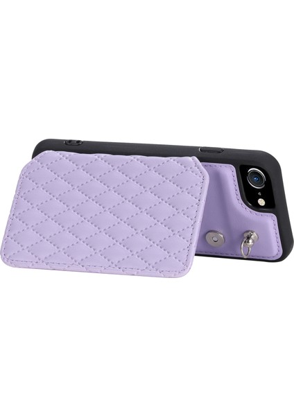 Apple iPhone Telefon Kapağı (2020)/SE (2022) Pu Deri+Tpu Rfıd Engelleme Boşaltma Kickstand Shell Bilek Kayış-Mor ile (Yurt Dışından) indirimleri