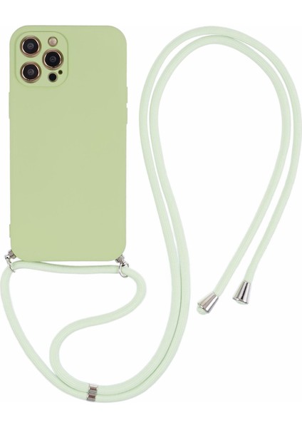 Apple iPhone 12 Pro Max Case Fiber Astar Long Landard-Matcha Green ile Ka Tpu Telefon Kapağı (Yurt Dışından)