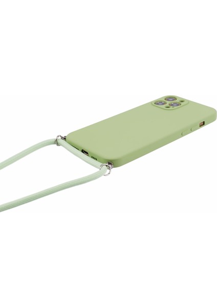 Apple iPhone 12 Pro Max Case Fiber Astar Long Landard-Matcha Green ile Ka Tpu Telefon Kapağı (Yurt Dışından)