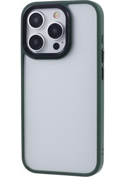 Fulexin Tpu+Akrilik Kabuk Apple iPhone 15 Pro Max Max Anti-Fall Telefon Kılıfı Cilt Touch Sırt Kapak Yeşili (Yurt Dışından)